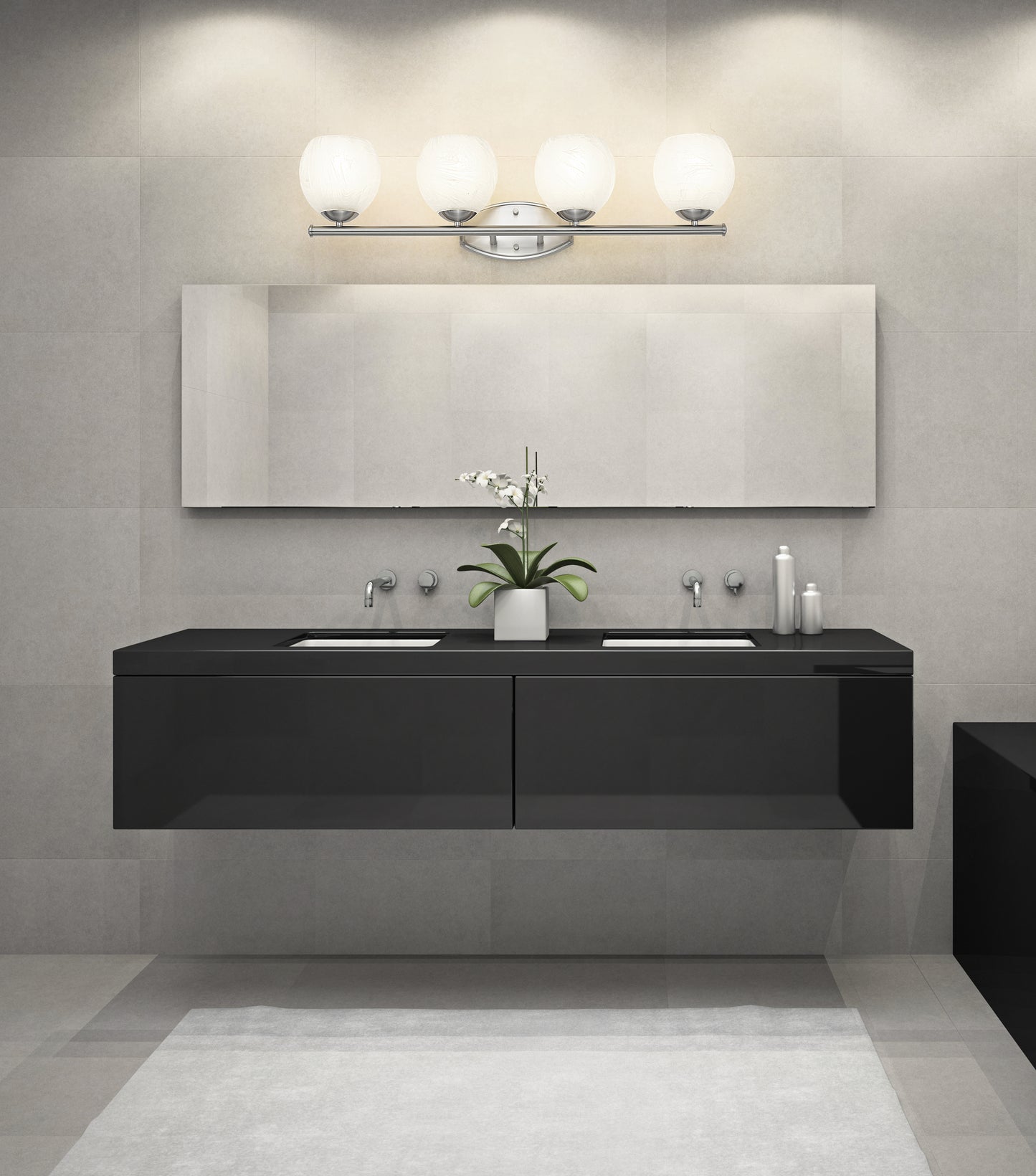 1963-4V-BN - Colette 4 Light 32" Vanity - Brushed Nickel
