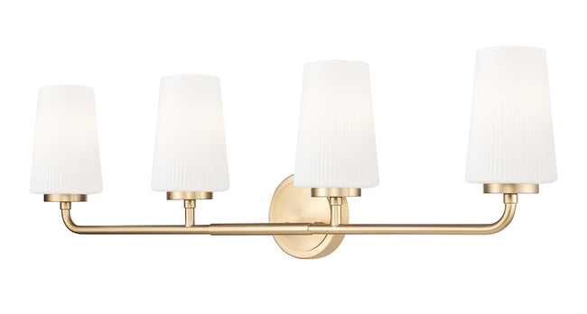 7005-4V-MGLD - Montford 4 Light 32" Vanity - Modern Gold