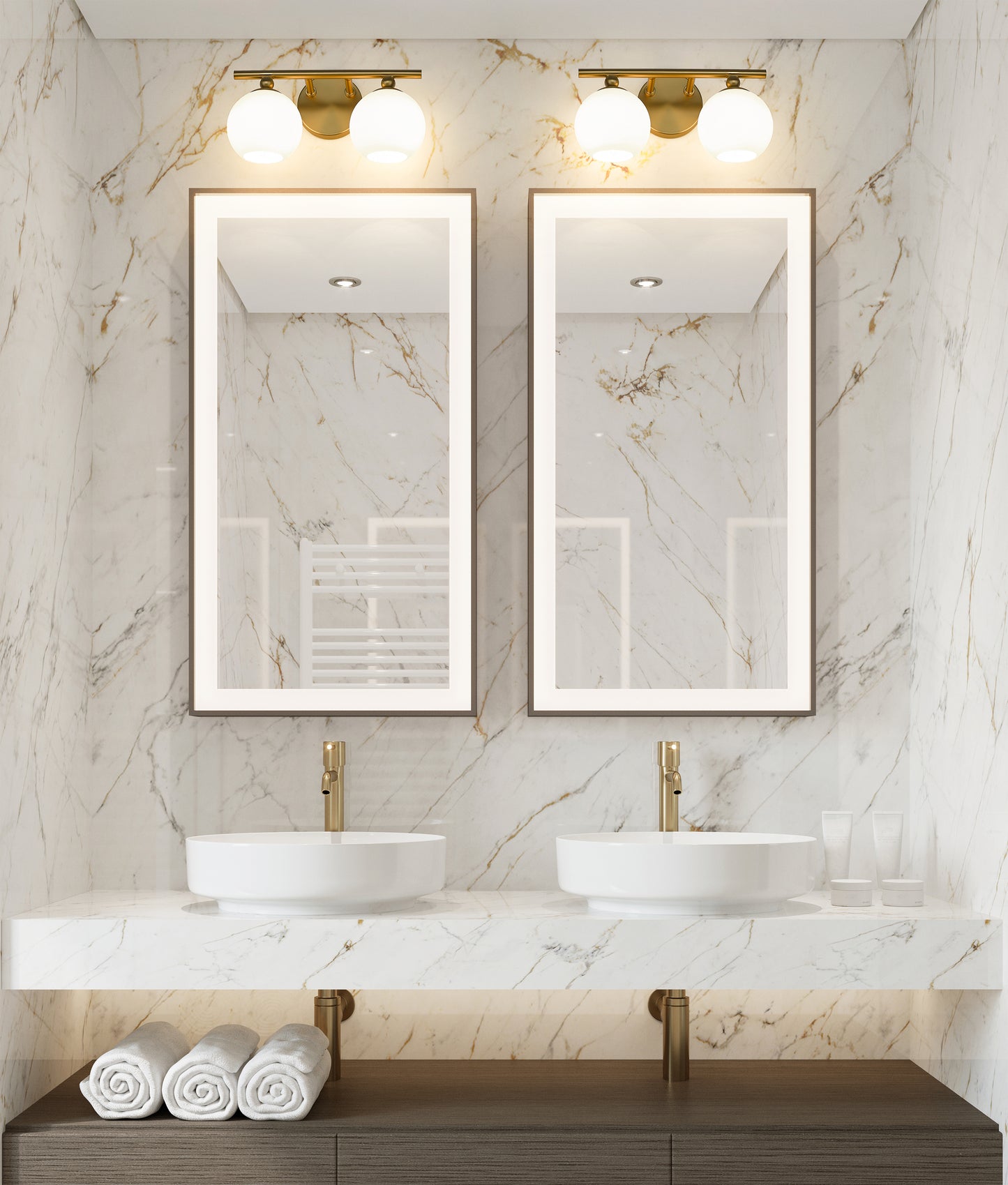 1100-2V-MGLD - Neoma 2 Light 14" Vanity - Modern Gold