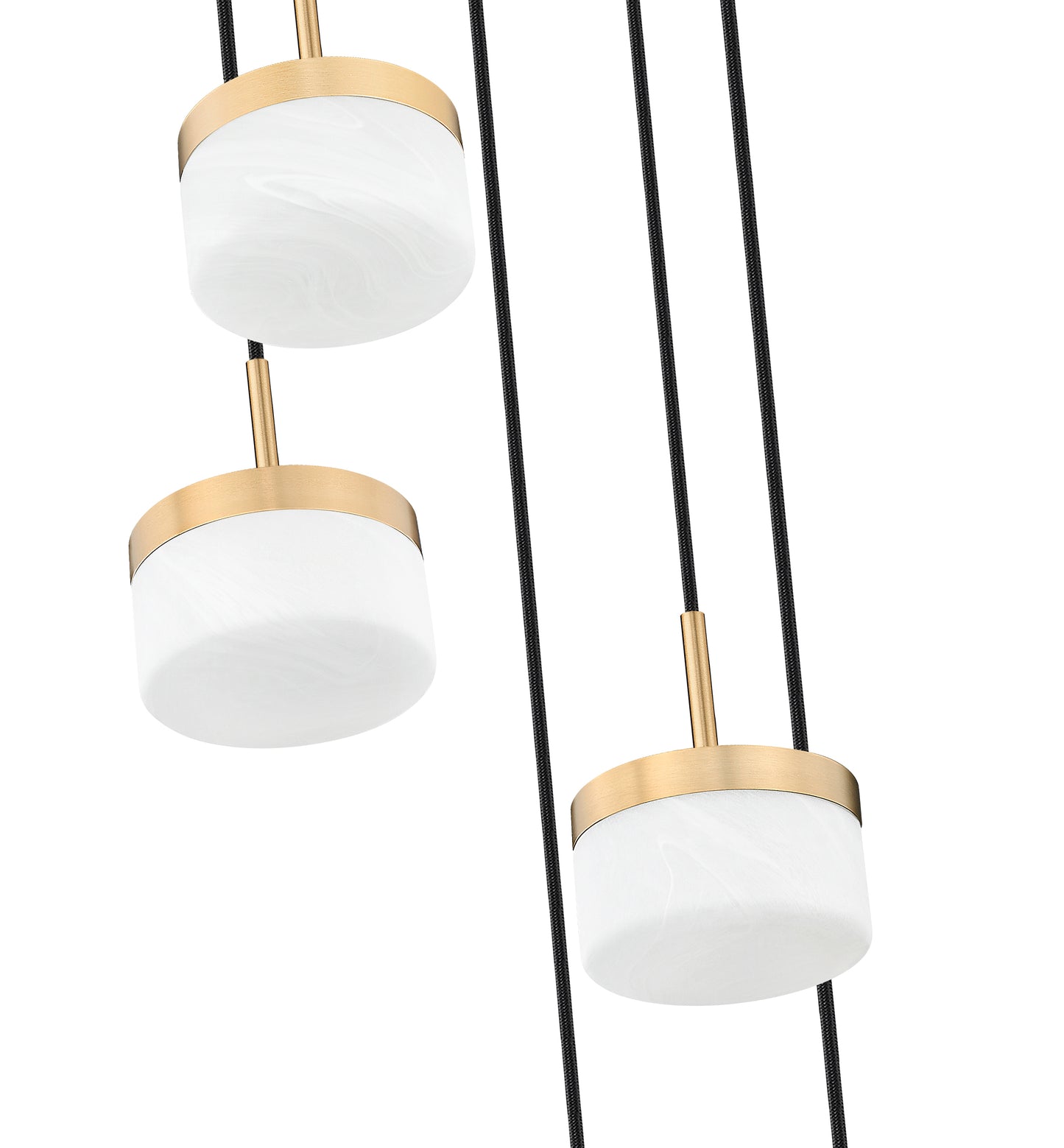 827P6-5R-MGLD-LED - Renaud 5 Light 16" Chandelier - Modern Gold