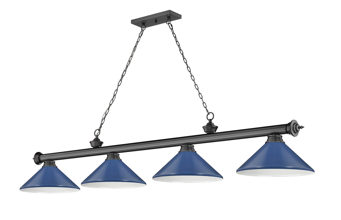 2306-4BP-MNB - Cordon 4 Light 82" Billiard - Bronze Plate