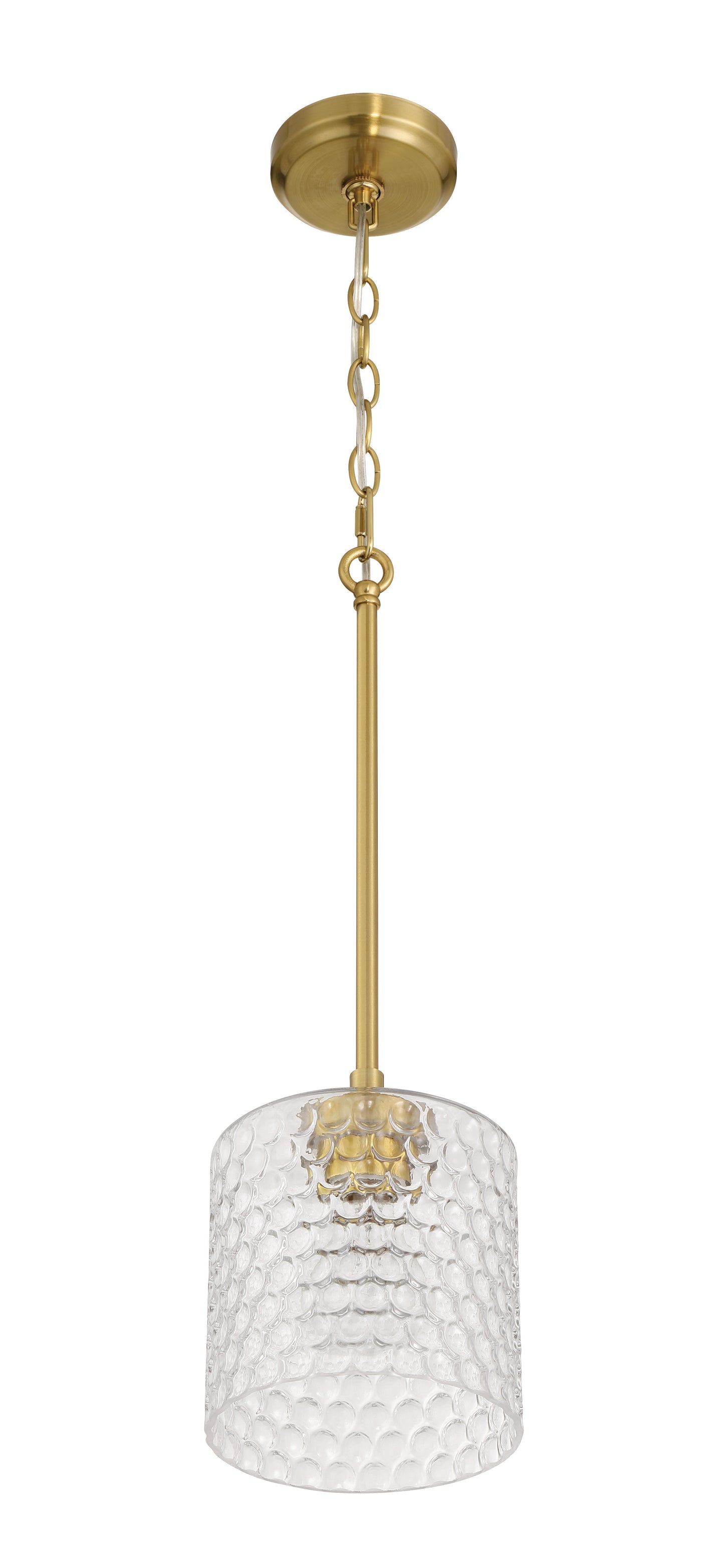 60591-SB - Claire 1 Light 6.5" Wide Mini Pendant - Satin Brass