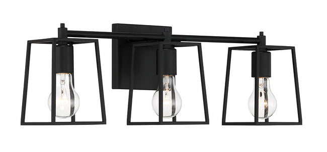 12123FB3 - Dunn 3 Light 23" Wide Vanity Light - Flat Black