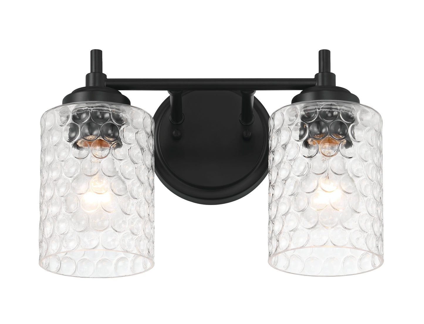 60502-FB - Claire 2 Light 12.75" Wide Vanity Light - Flat Black