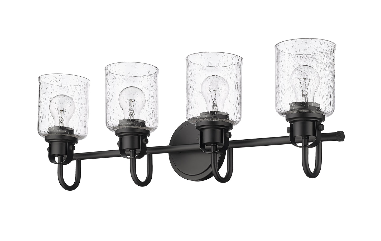 340-4V-MB - Kinsley 4 Light 28" Vanity - Matte Black