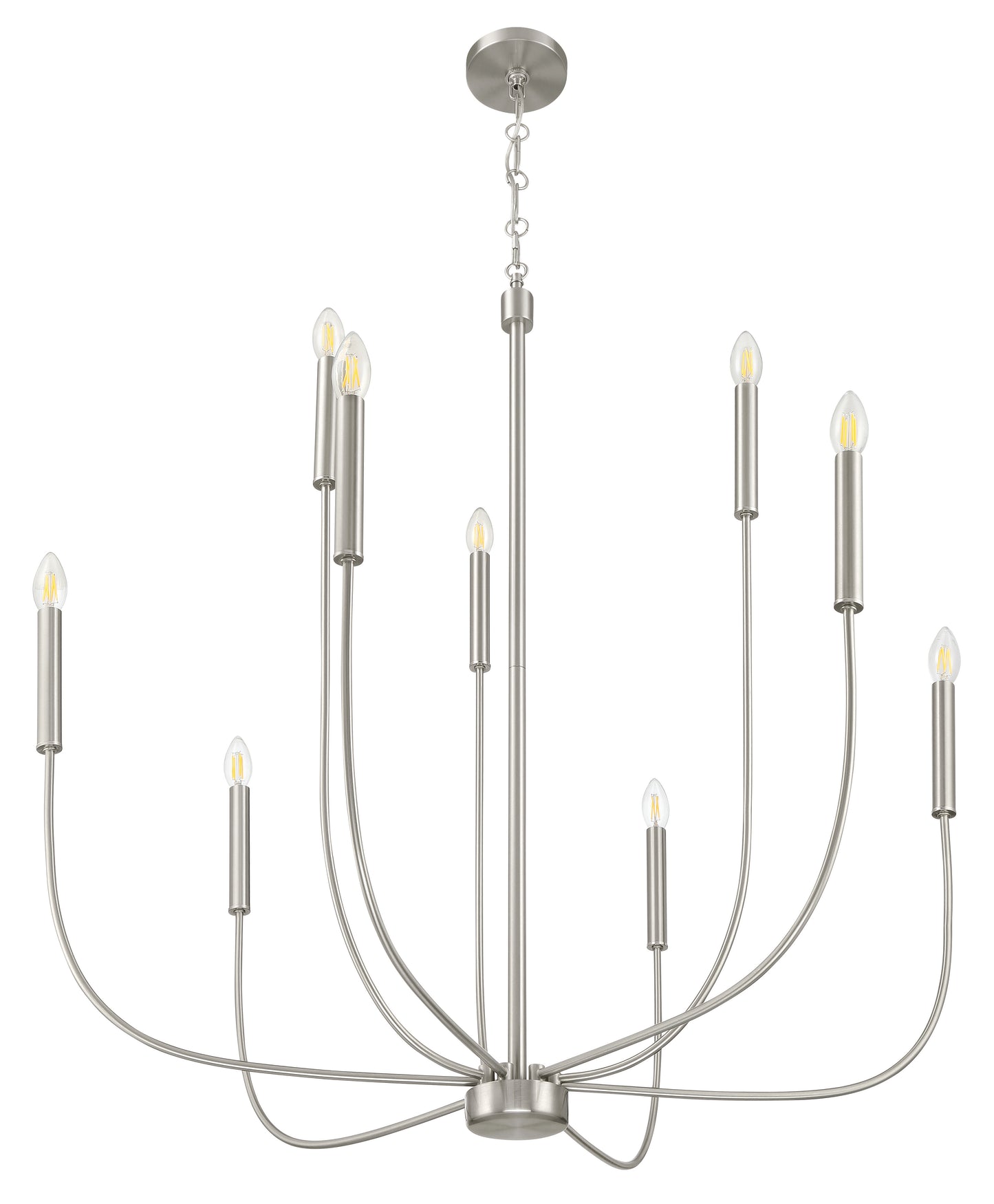 59829-BNK - Traci 9 Light 37" Wide Chandelier - Brushed Nickel