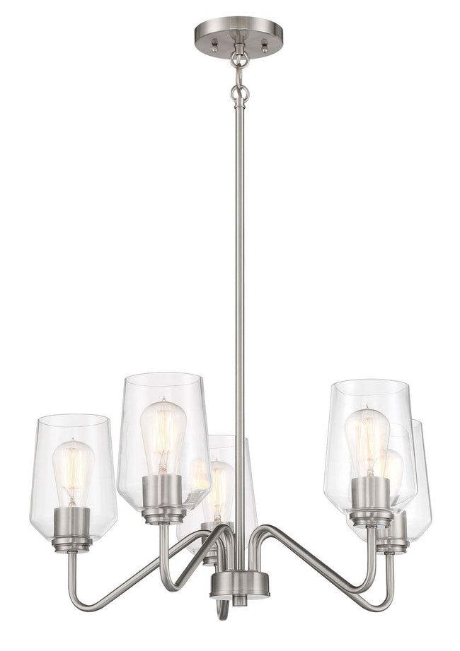 56125-BNK - Shayna 5 Light 23" Wide Chandelier - Brushed Nickel