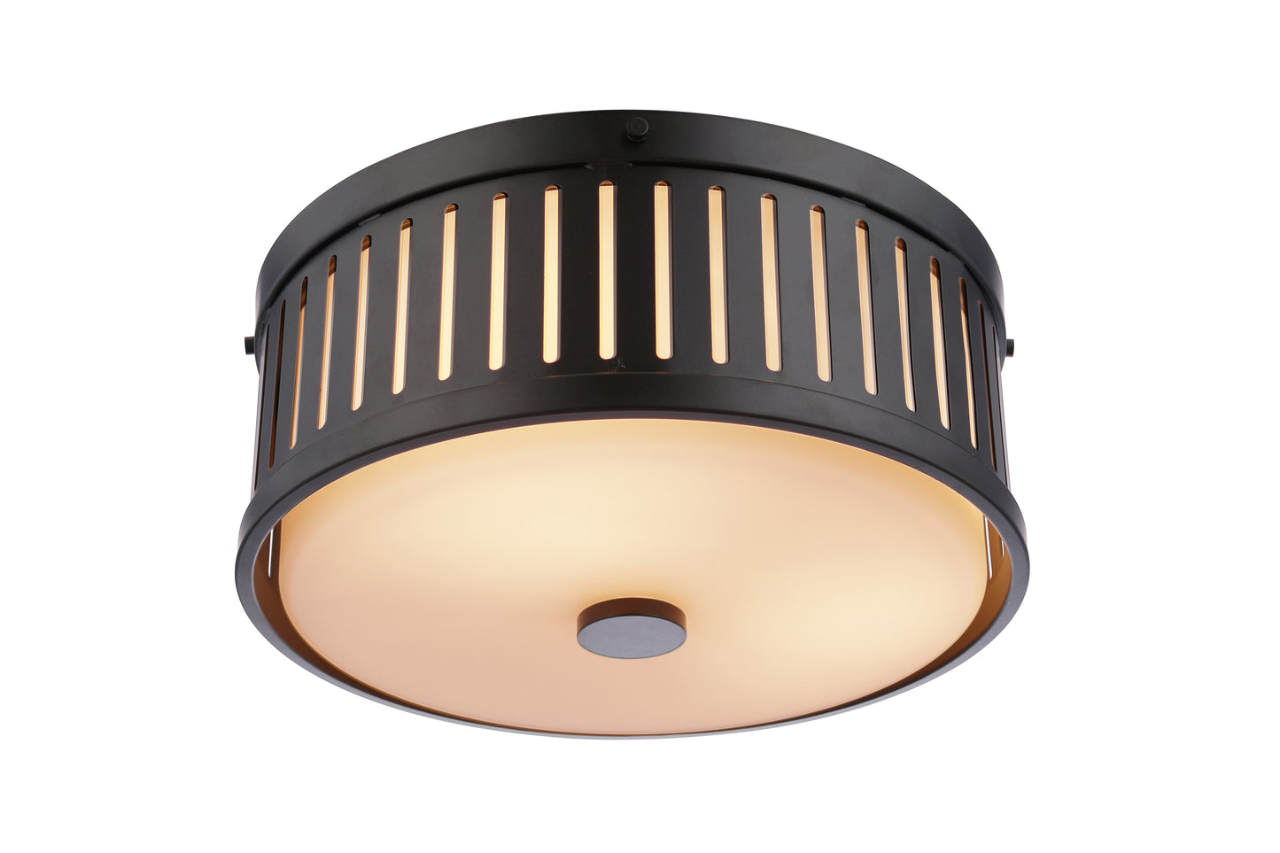 X3313-FB - Livingston 3 Light 13" Wide Flush Mount - Flat Black