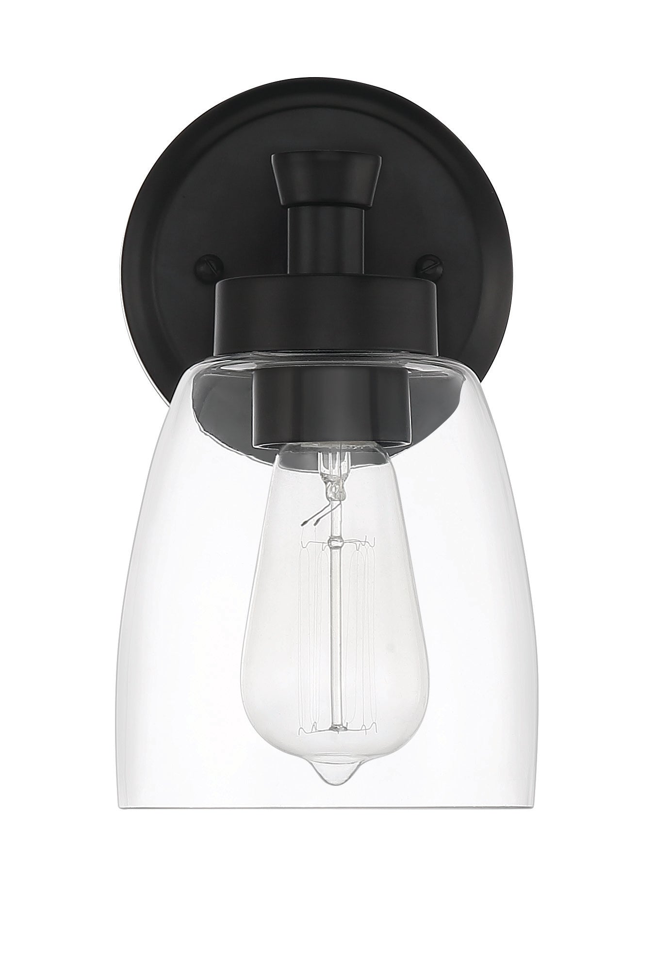 12705FB1 - Henning 1 Light 9.25" High Wall Sconce - Flat Black