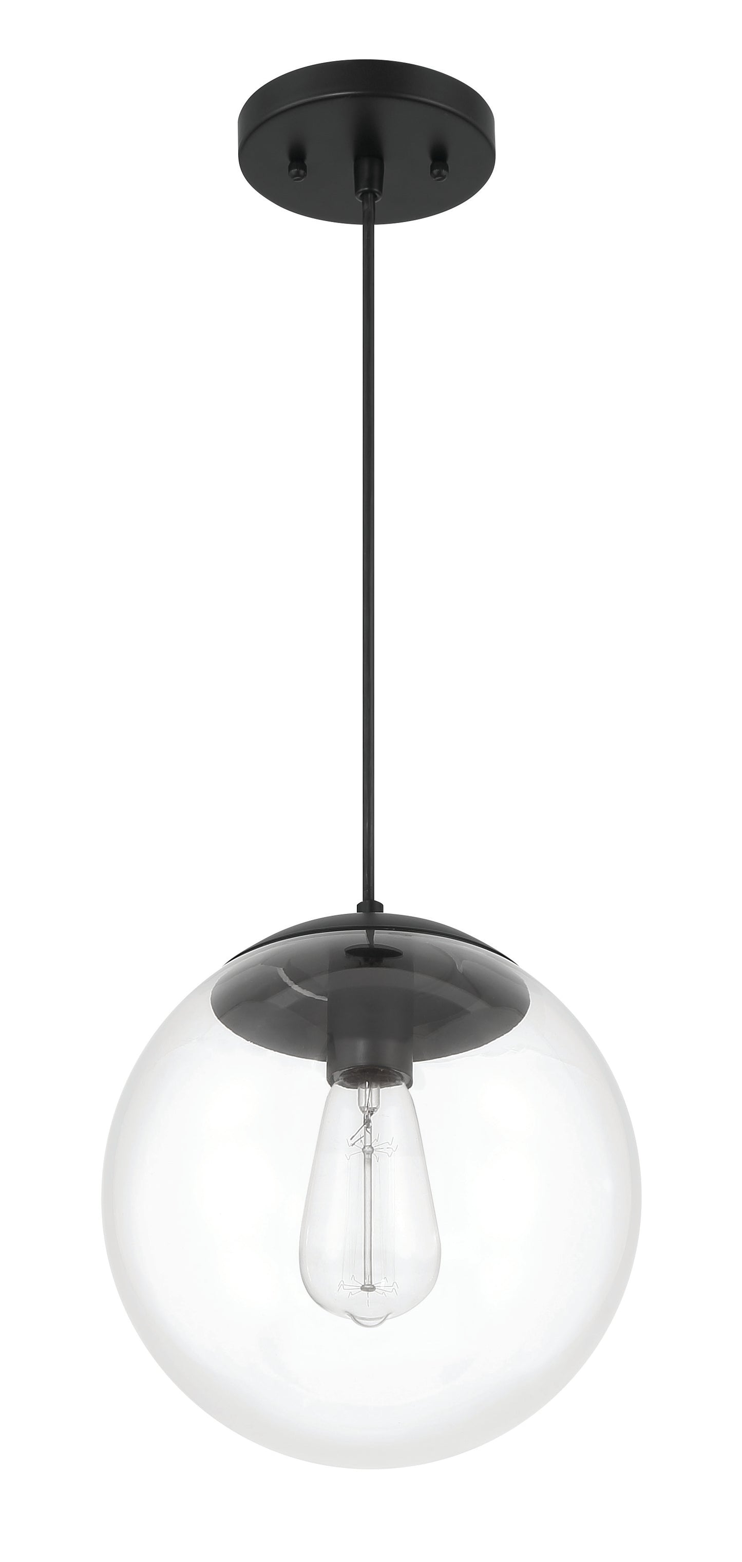 56891-FB - Gaze 1 Light 10" Wide Pendant - Flat Black