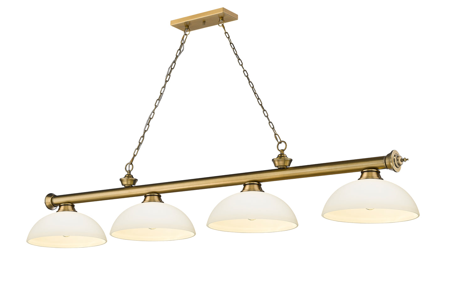 2306-4RB-DMO14 - Cordon 4 Light 81" Billiard - Rubbed Brass