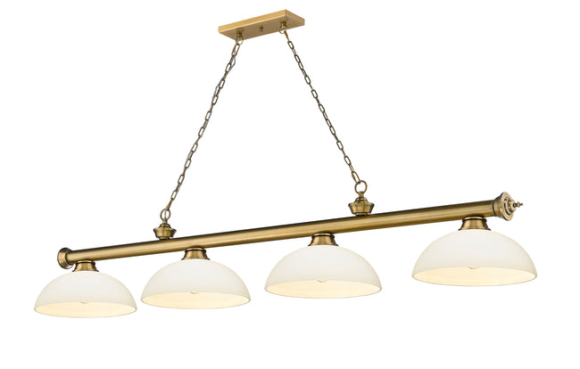 2306-4RB-DMO14 - Cordon 4 Light 81" Billiard - Rubbed Brass