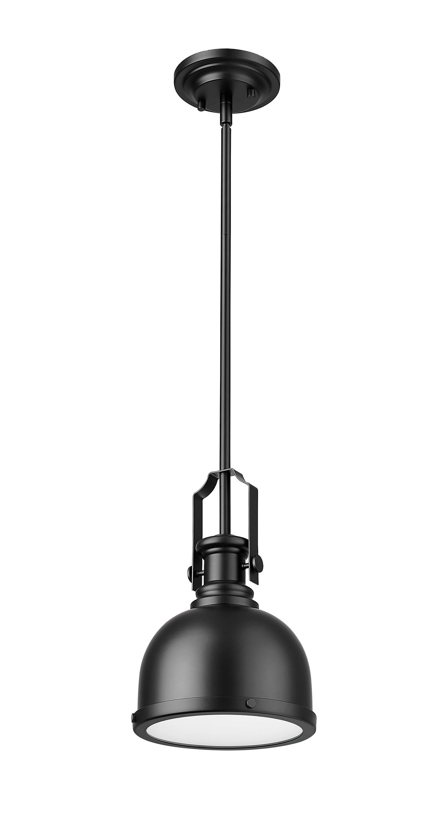 725MP-MB - Melange 1 Light 8" Pendant - Matte Black