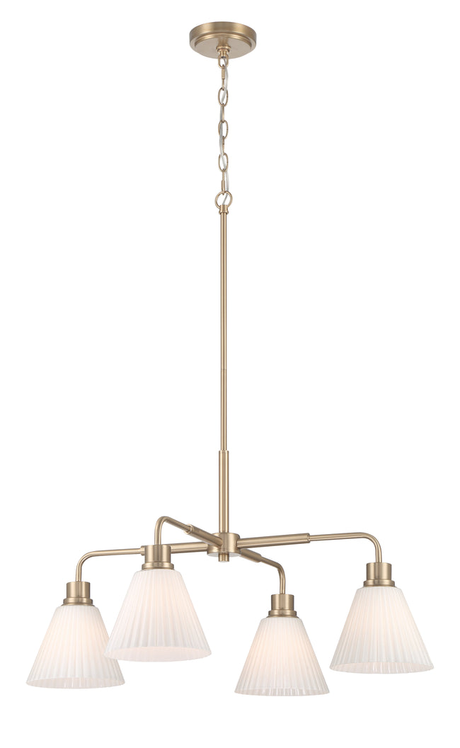 62324-CPZ - Pleated II 4 Light 30" Wide Chandelier - Premium Bronze