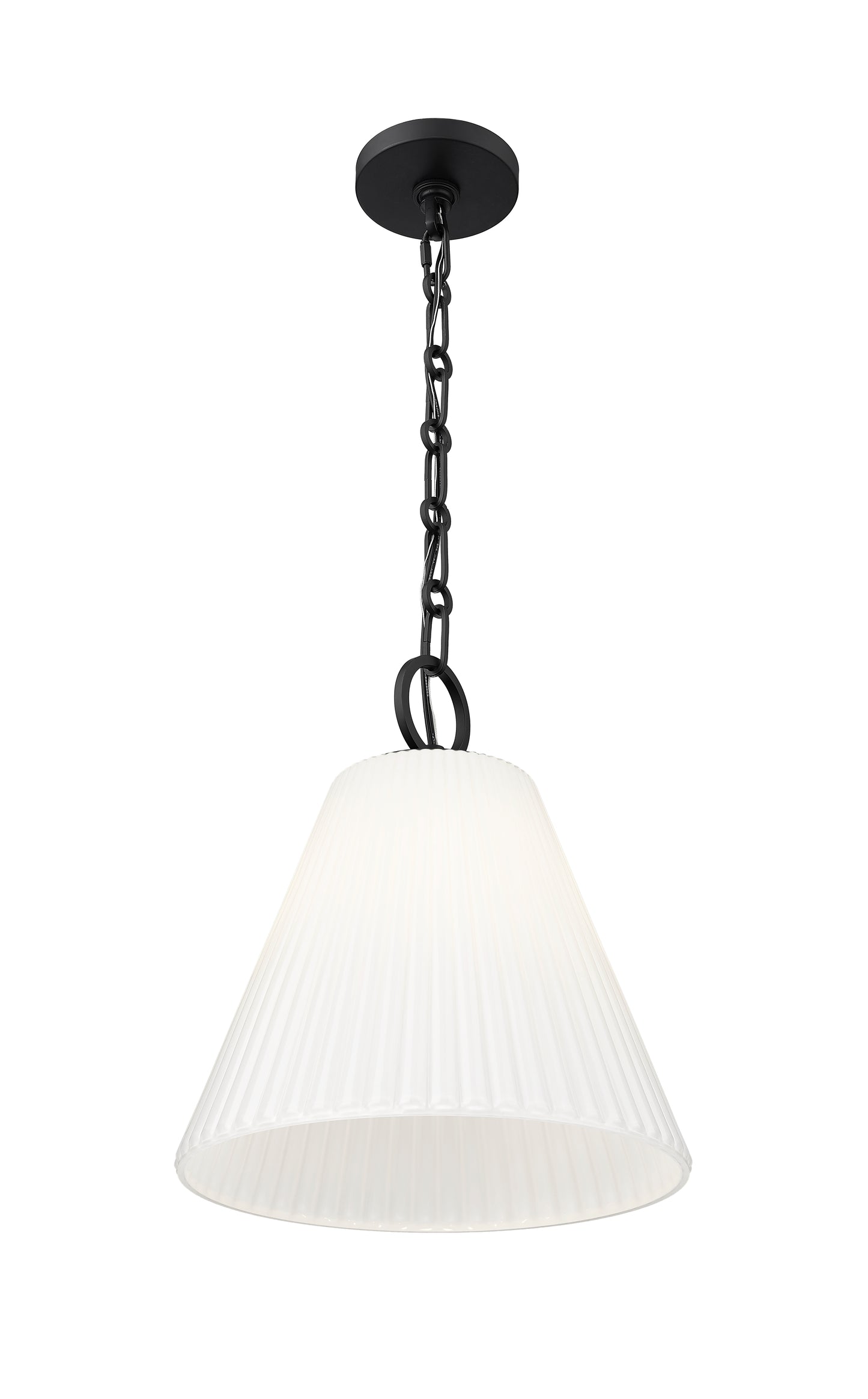 3042P14-MB - Alaric 1 Light 14" Pendant - Matte Black