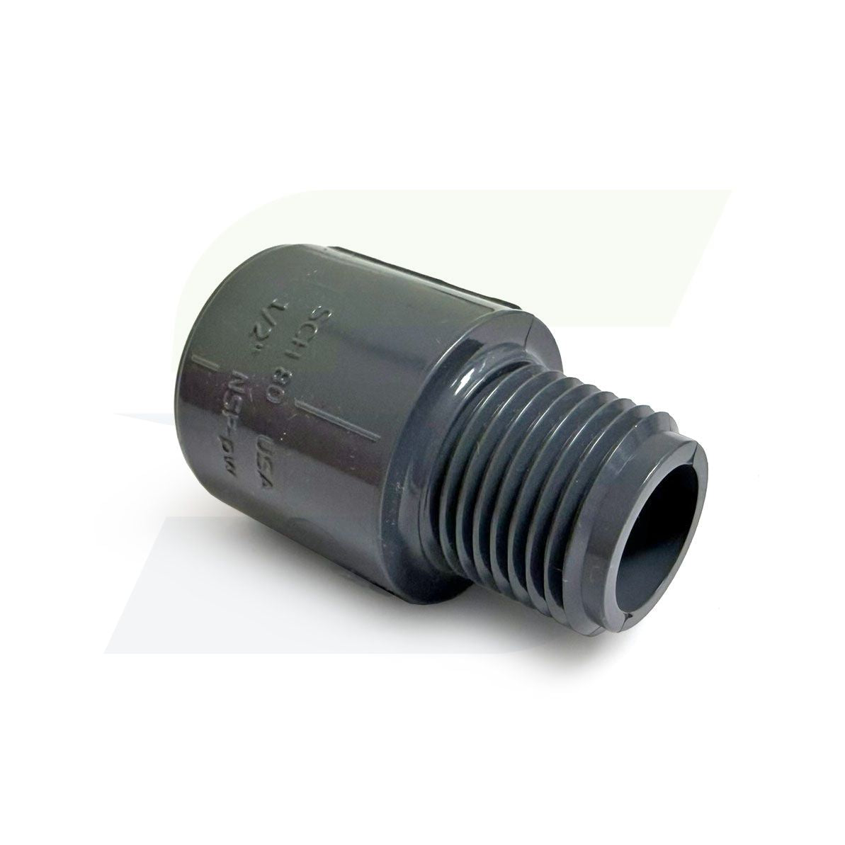 836-005 - 1/2" Schedule 80 PVC Male Adapter - Socket x NPT Male