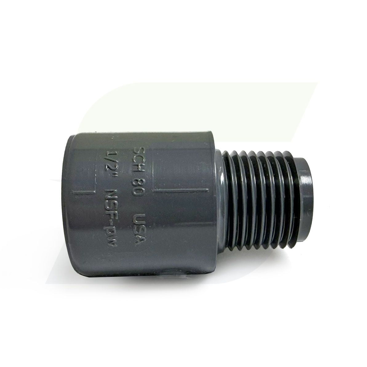 836-005 - 1/2" Schedule 80 PVC Male Adapter - Socket x NPT Male