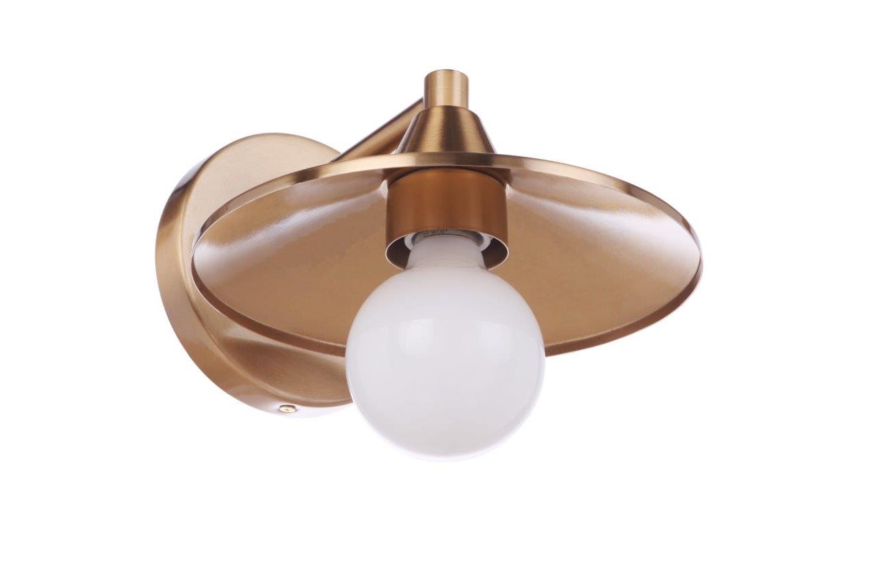12508SB1 - Isaac 1 Light 5.12" High Wall Sconce - Satin Brass