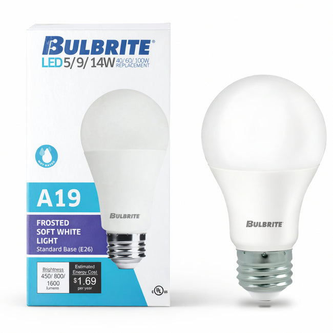 774286 - A19 LED Light Bulb - 5/9/14 Watt - 3000K - 4 Pack