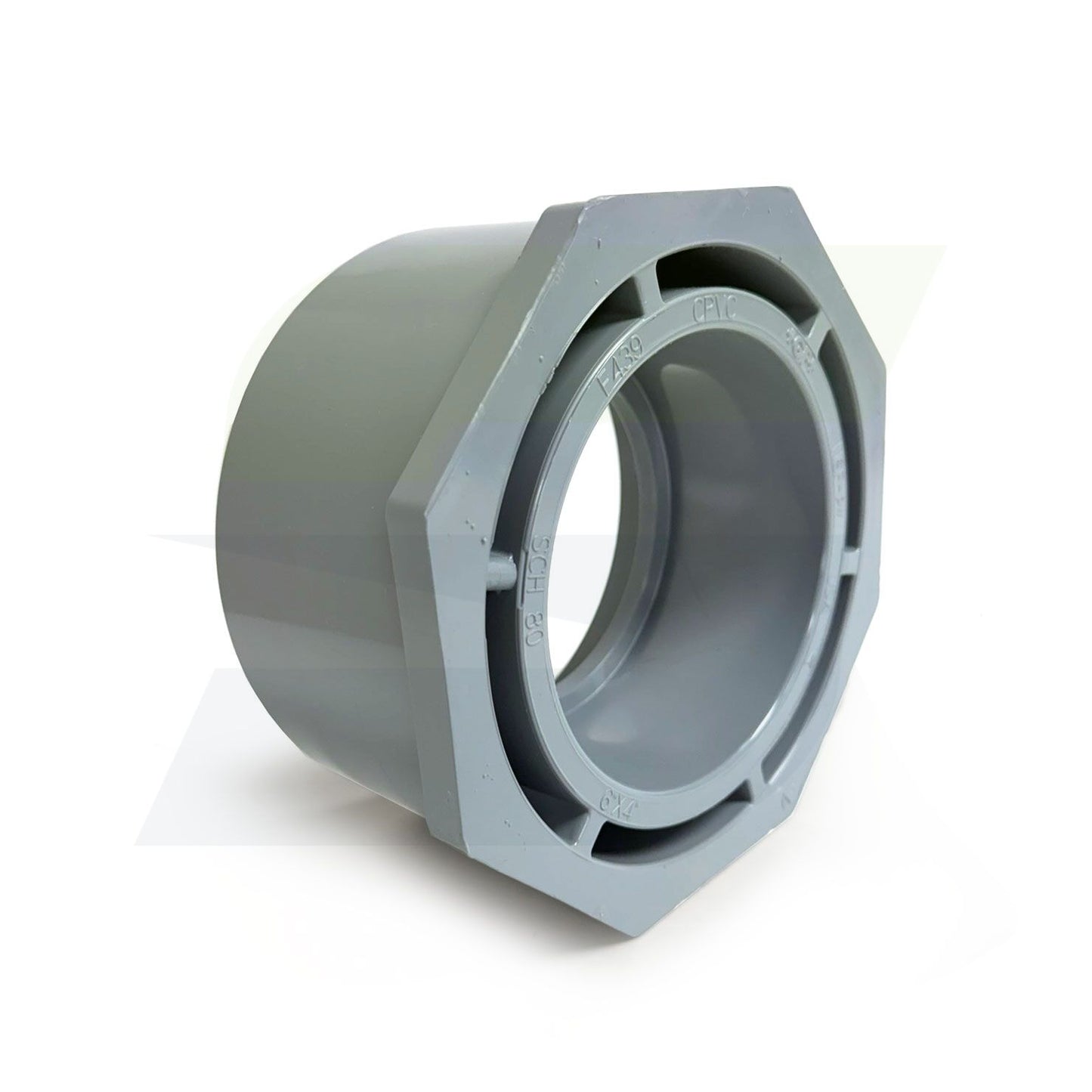 837-532C - 6" Spigot x 4" Socket Schedule 80 CPVC Flush Style Reducer Bushing