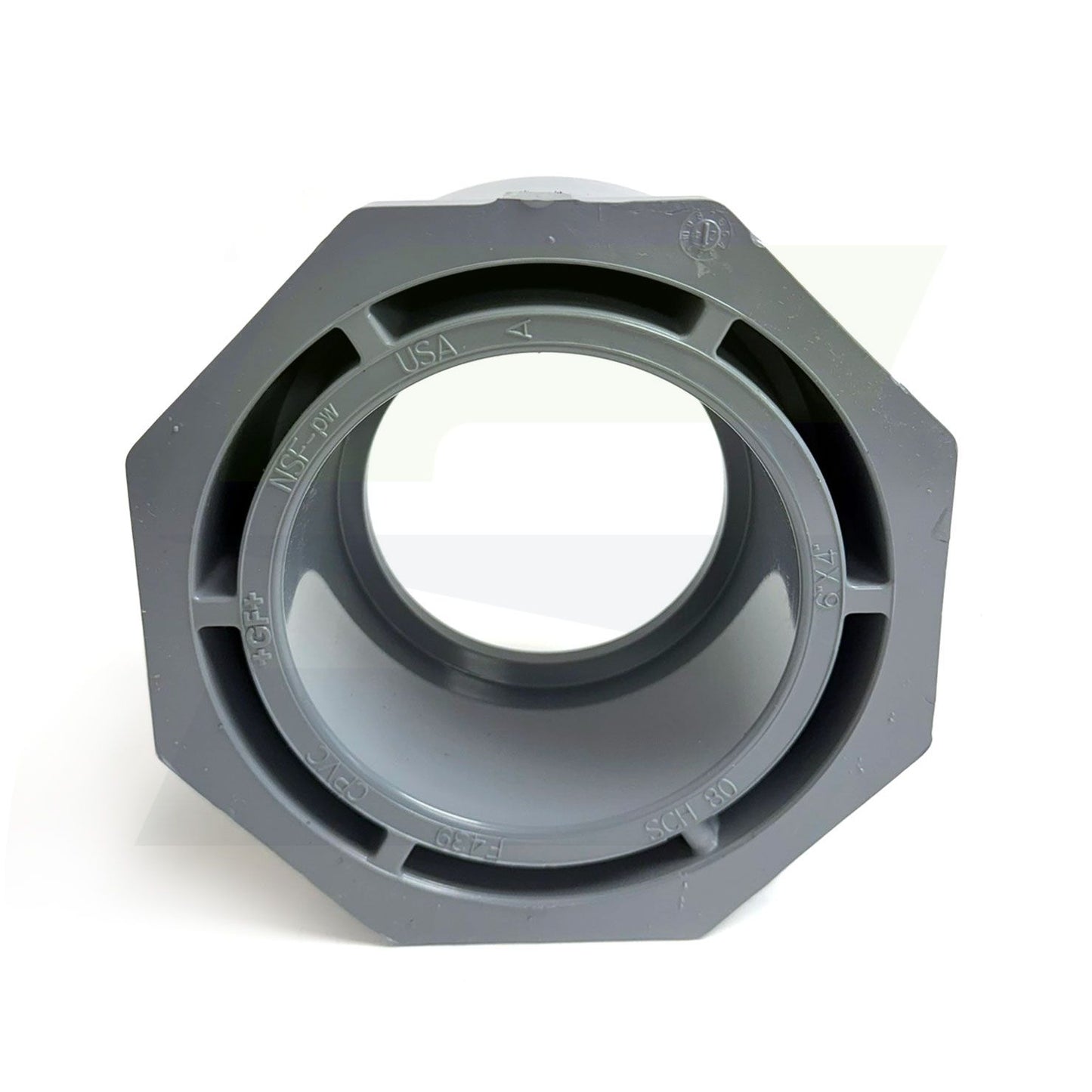 837-532C - 6" Spigot x 4" Socket Schedule 80 CPVC Flush Style Reducer Bushing