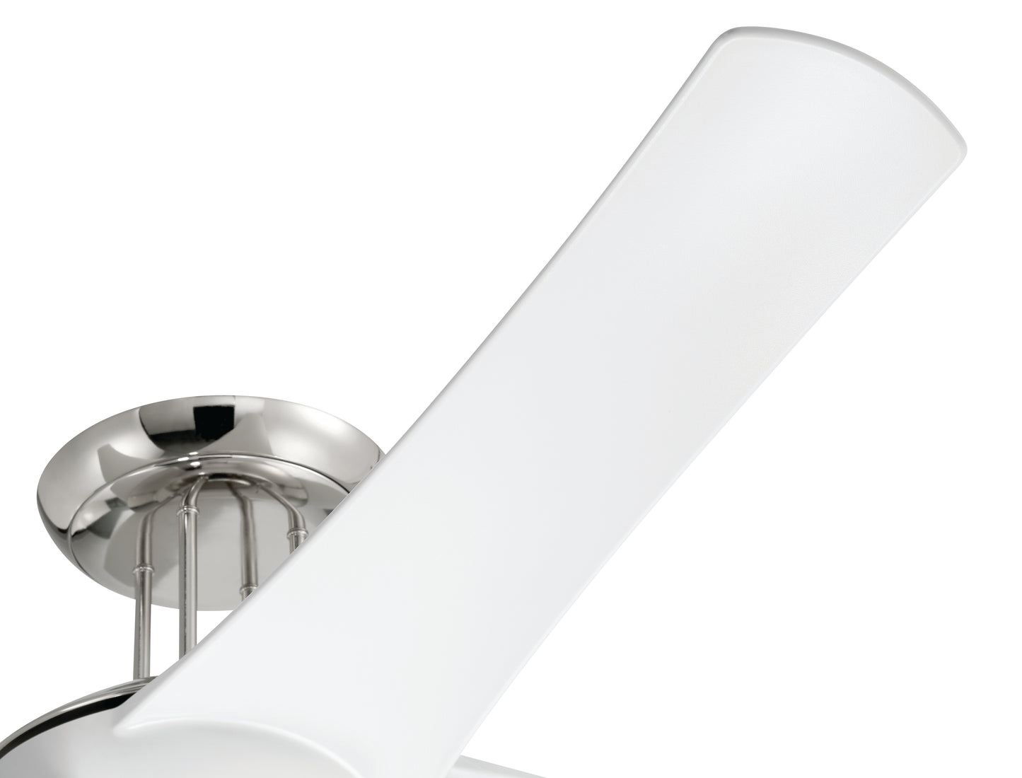 CAM54WPLN4 - Cam 54" 4 Blade Ceiling Fan with Light Kit - White / Polished Nickel