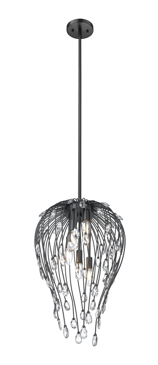 1957P15-MB - Gabriella 5 Light 15" Pendant - Matte Black