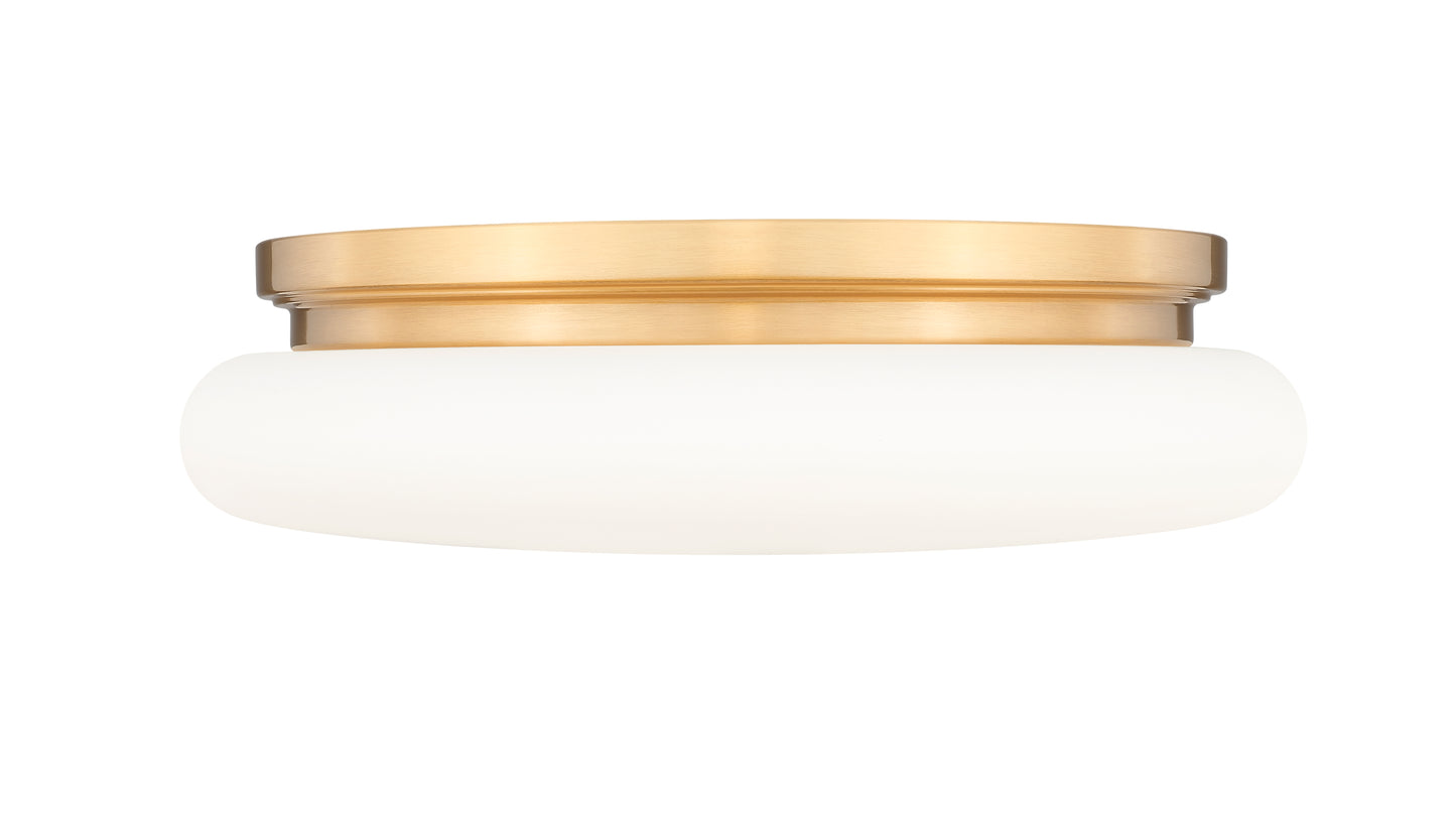 1025F16-MGLD-LED - Soleil 1 Light Flush 16" Mount - Modern Gold