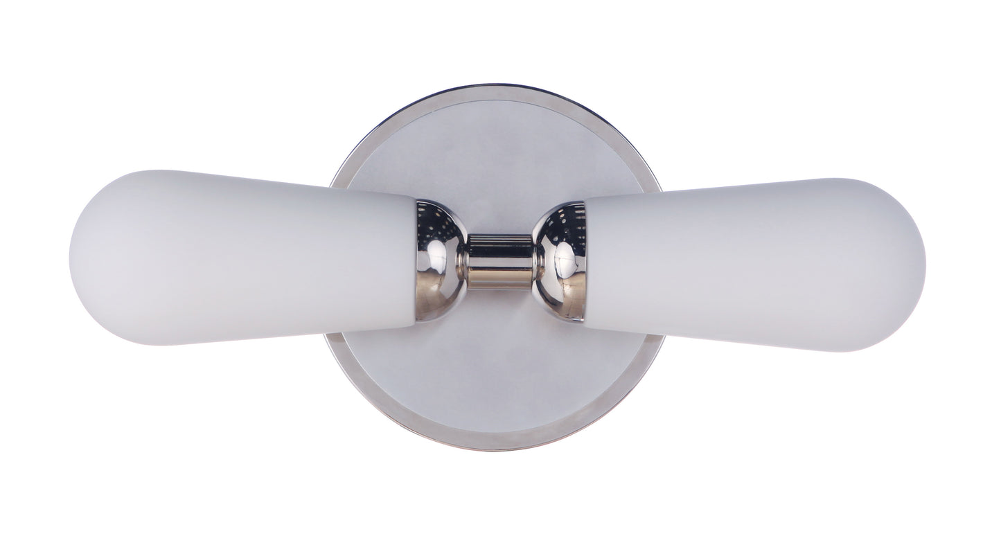 13116BNKPLN2 - Riggs 2 Light 16" Wide Vanity Light - Brushed Polished Nickel / Polished Nickel
