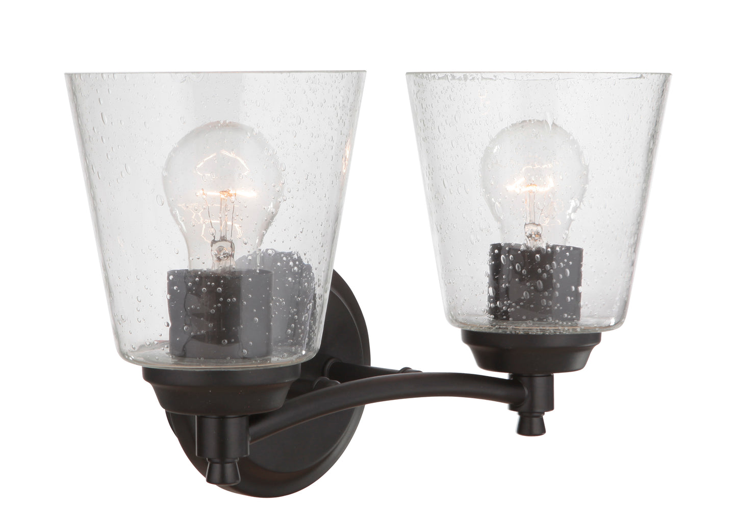 50202-FB - Tyler 2 Light 14" Wide Vanity Light - Flat Black
