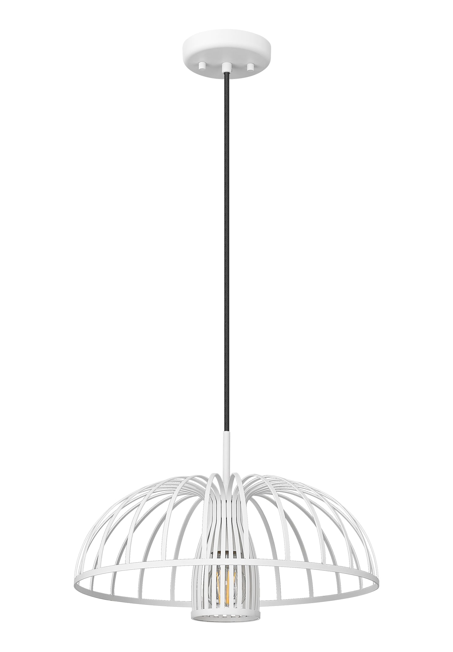 623P16-TXWH - Valencia 1 Light 16" Pendant - Texture White