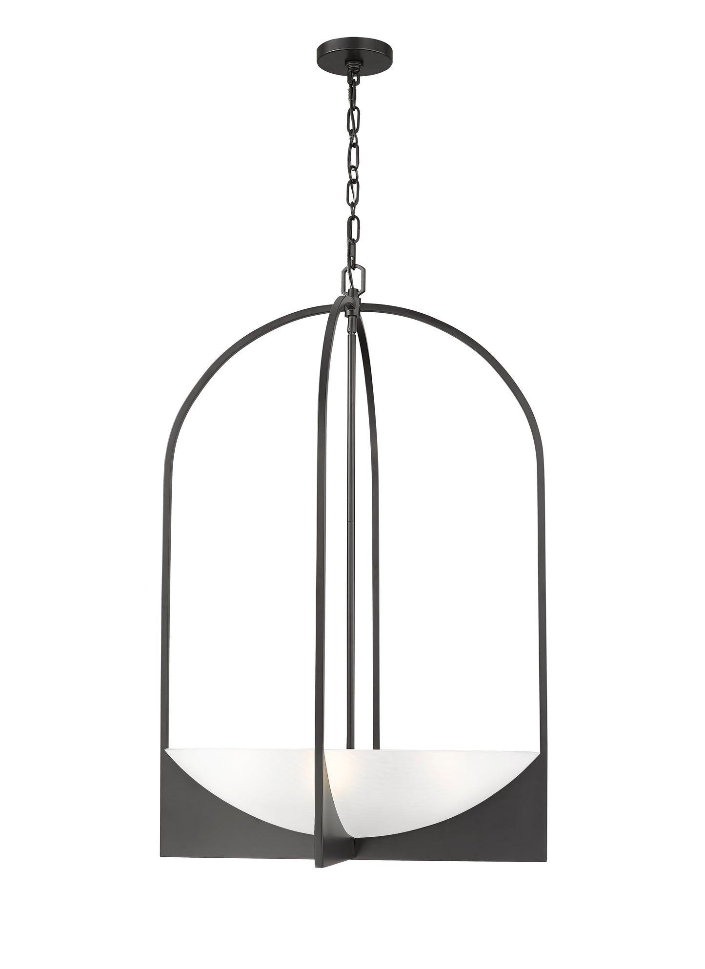 1947-38MB - Devon 6 Light 24" Chandelier - Matte Black