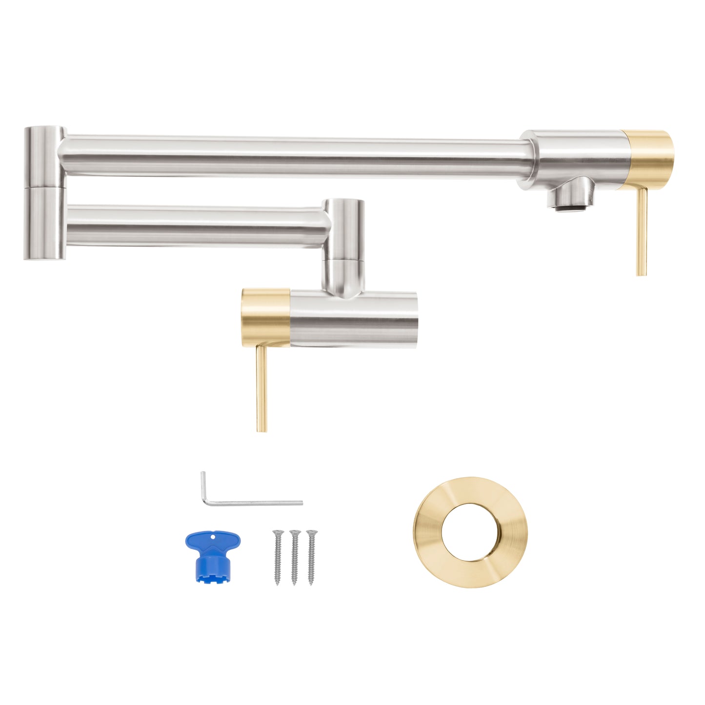 GEM-FPF-ZBNCB - Autograph Edition Gemini Pot Filler in Brushed Nickel and Champagne Bronze