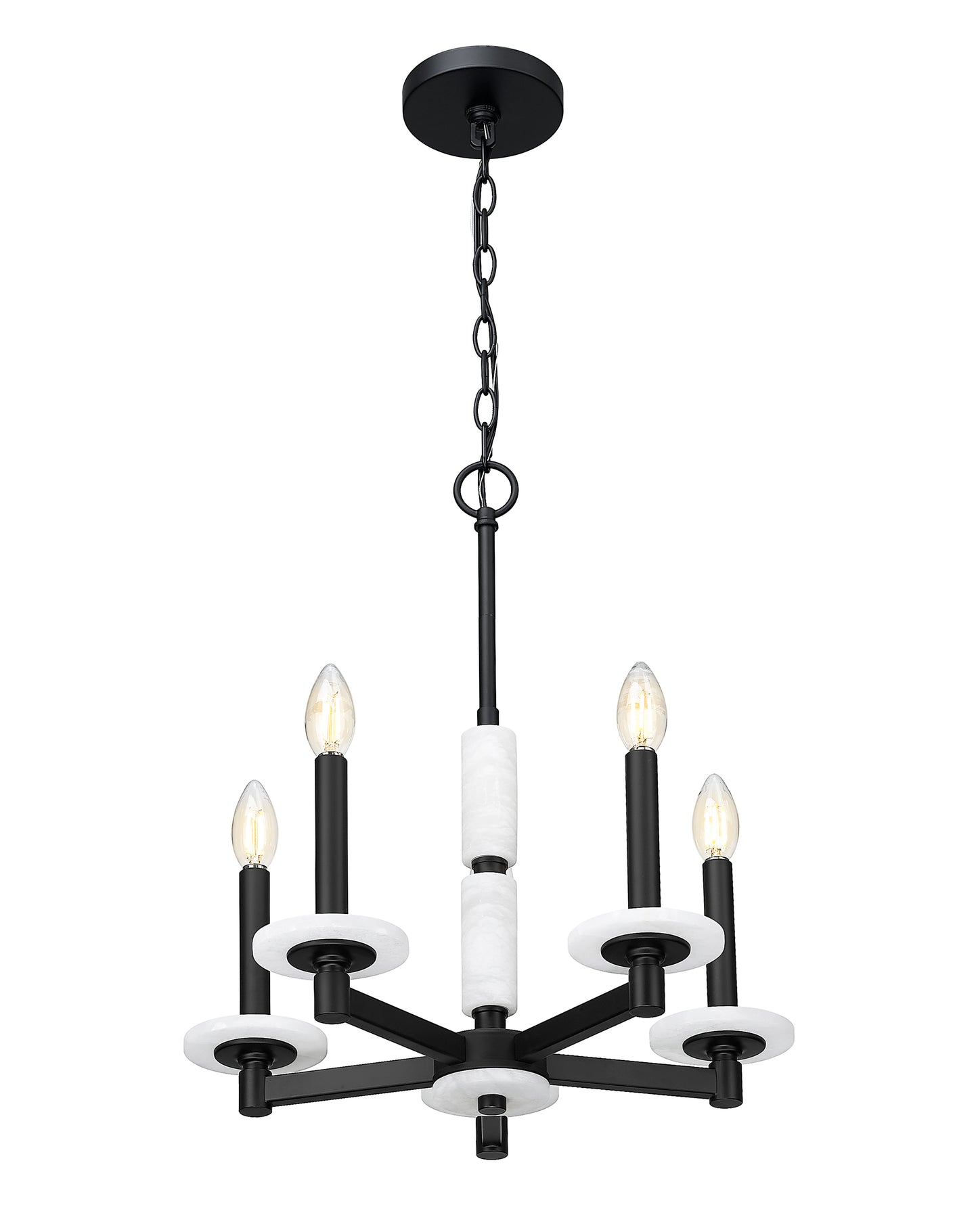 3045-5MB - Kaden 5 Light 18" Chandelier - Matte Black
