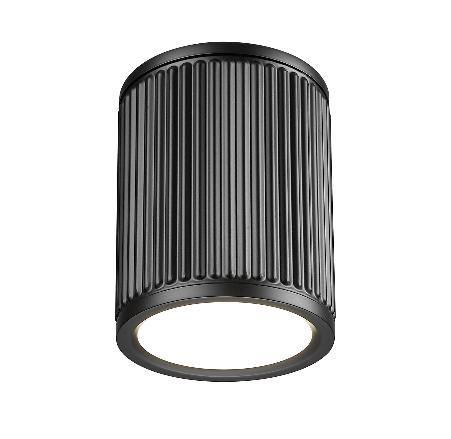1013F6-MB-LED - Stari 1 Light Flush 6" Mount - Matte Black