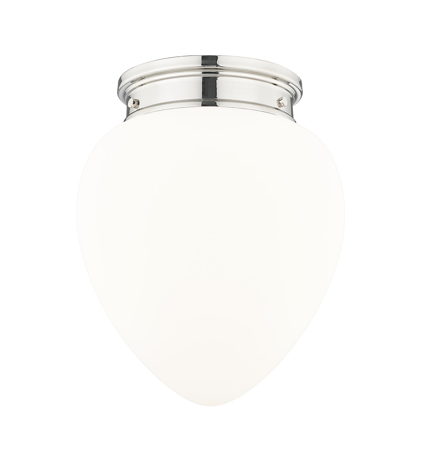 1945F12-PN - Gideon 1 Light Flush 12" Mount - Polished Nickel
