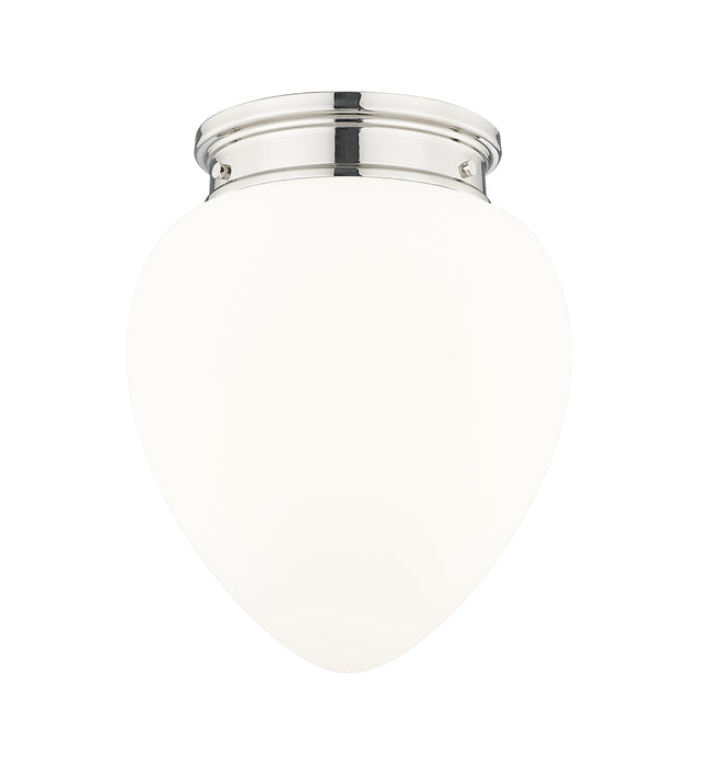 1945F12-PN - Gideon 1 Light Flush 12" Mount - Polished Nickel