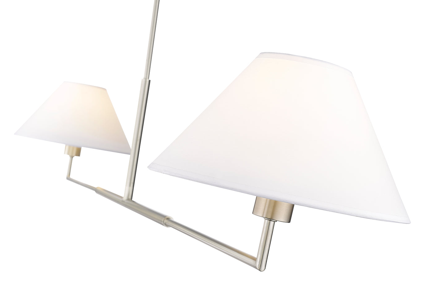 744-62L-BN - Leila 2 Light 12" Chandelier - Brushed Nickel