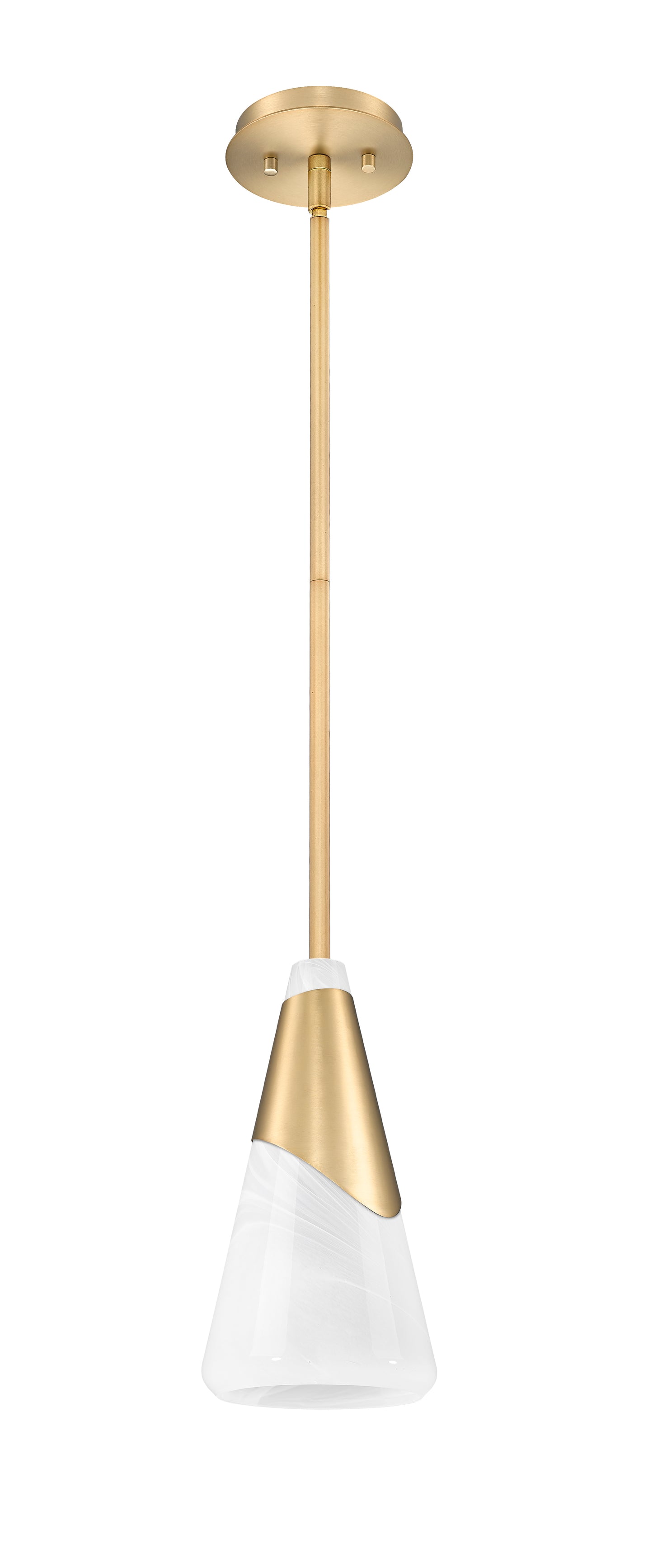 828P7-ROD-MGLD - Aimie 1 Light 7" Pendant - Modern Gold