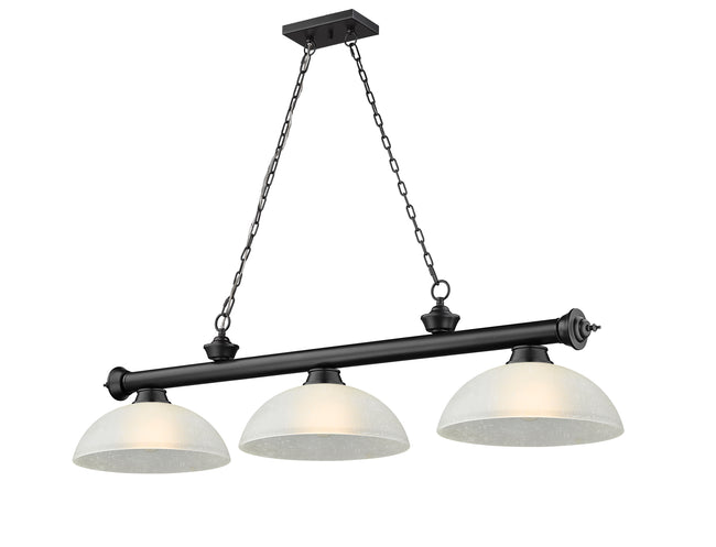 2306-3MB-DWL14 - Cordon 3 Light 57" Billiard - Matte Black