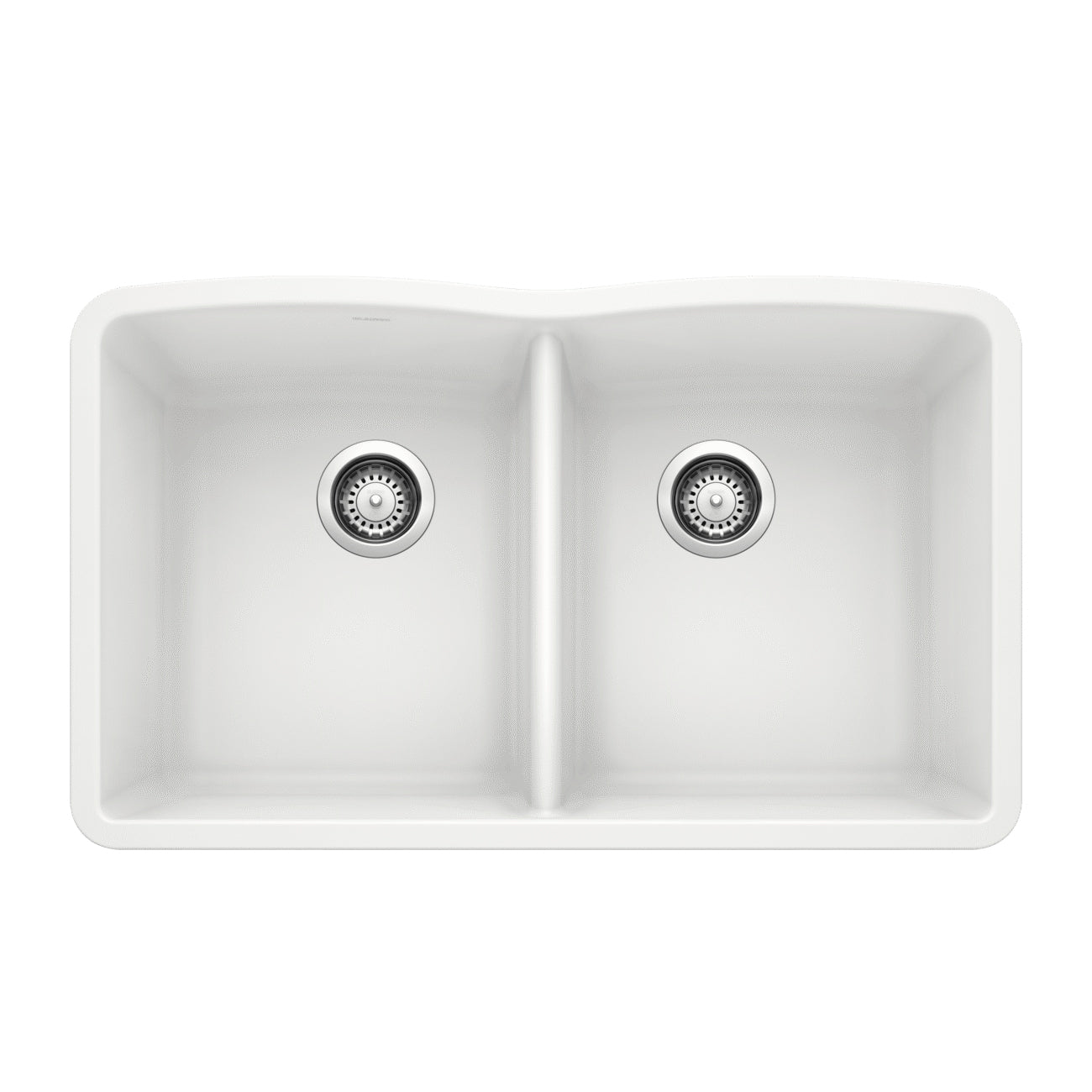 440185 - 32" Diamond Equal Double Bowl Undermount Kitchen Sink - White