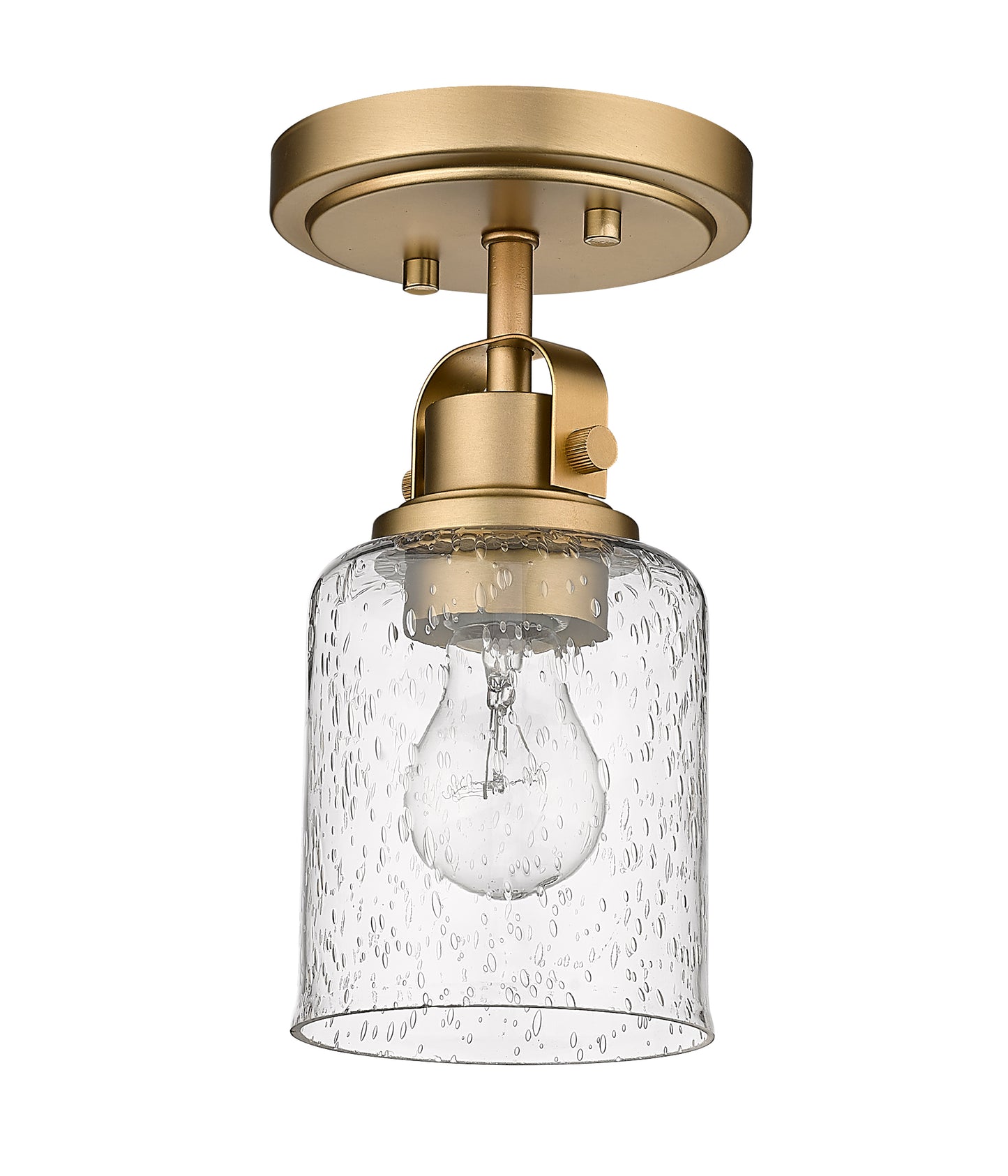 340F1-HG - Kinsley 1 Light Flush 5" Mount - Heirloom Gold