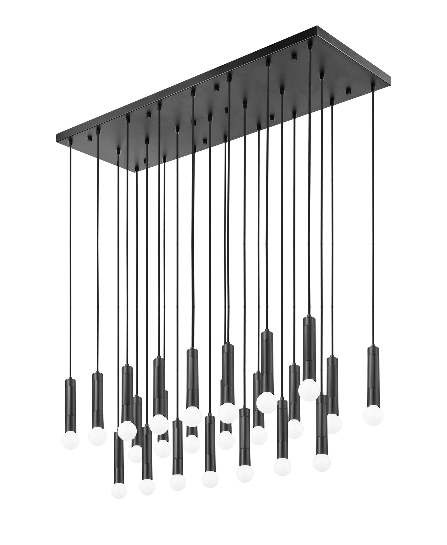1956P-23L-MB - Stari 23 Light Linear 54" Chandelier - Matte Black