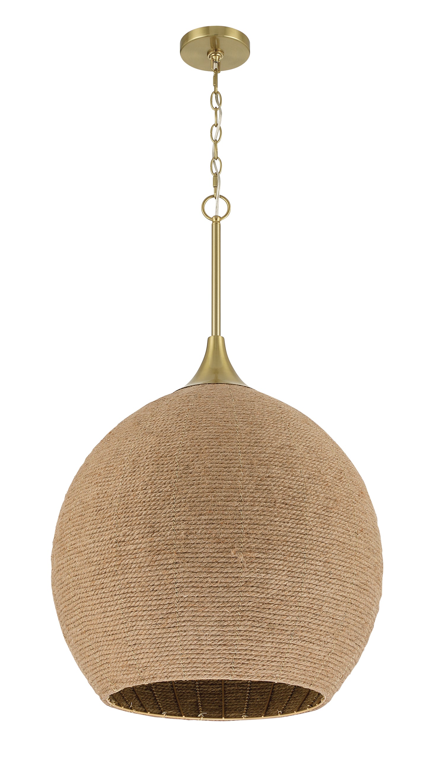 61393-SB - Keira 3 Light 21" Wide Pendant - Satin Brass