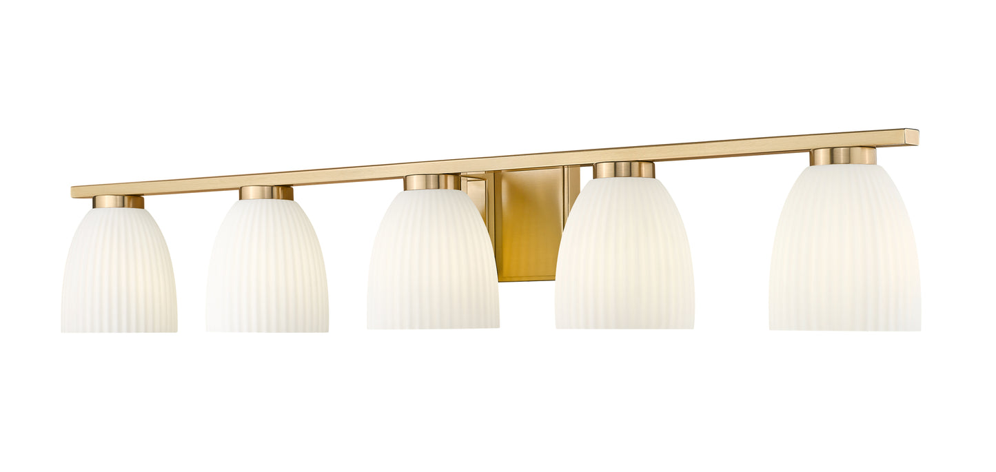 7518-5V-MGLD - Naya 5 Light 40" Vanity - Modern Gold