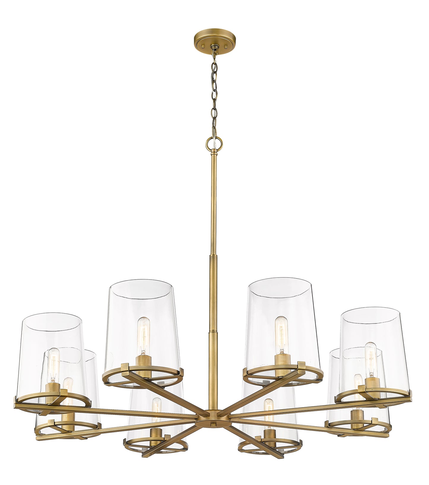 3032-8RB - Callista 8 Light 44" Chandelier - Rubbed Brass