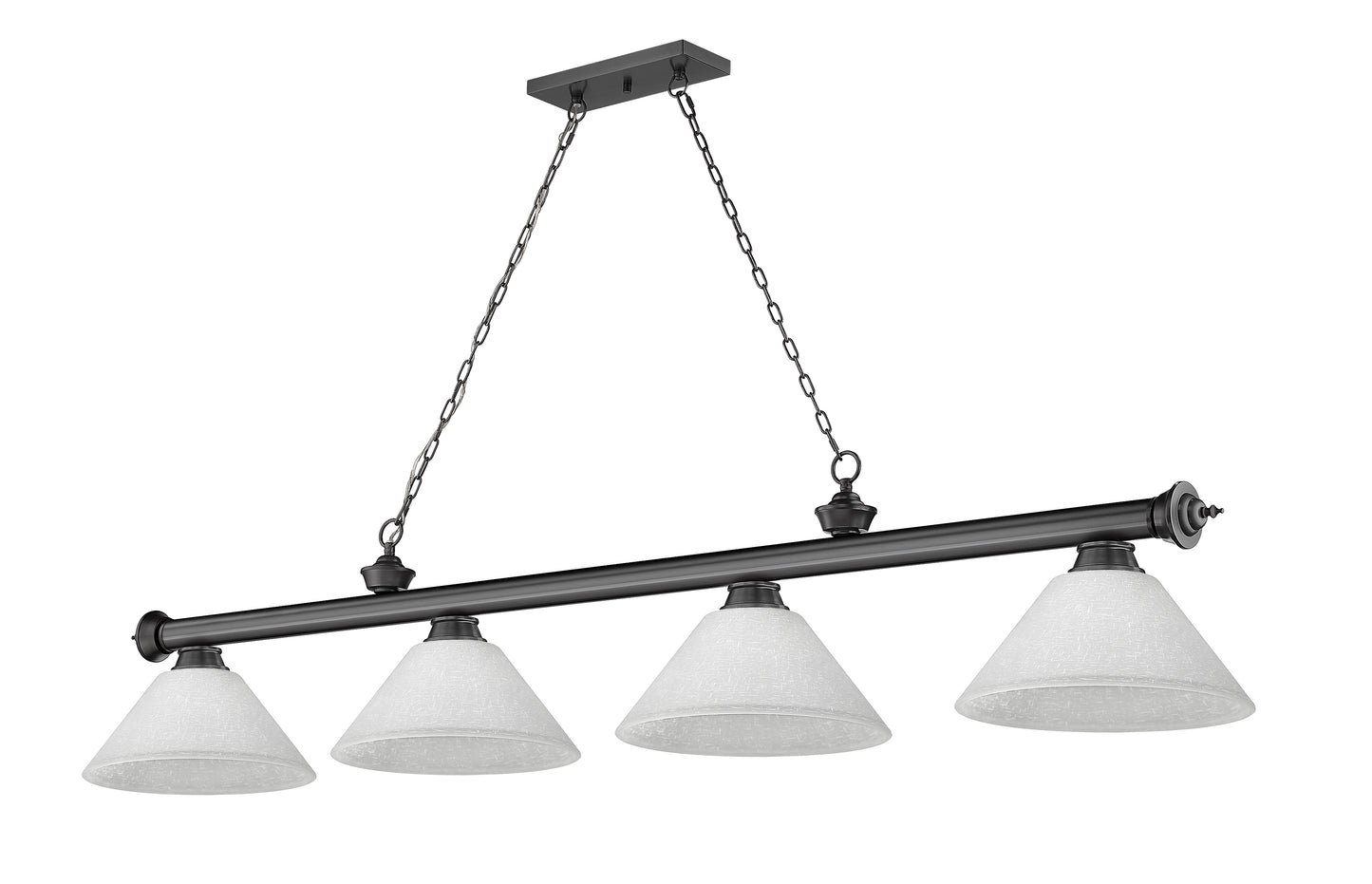 2306-4BP-AWL14 - Cordon 4 Light 81" Billiard - Bronze Plate