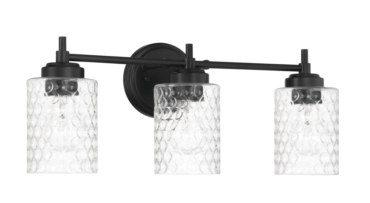 60503-FB - Claire 3 Light 21" Wide Vanity Light - Flat Black