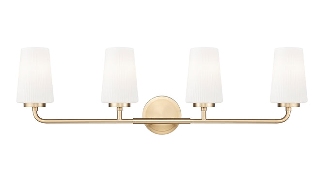 7005-4V-MGLD - Montford 4 Light 32" Vanity - Modern Gold