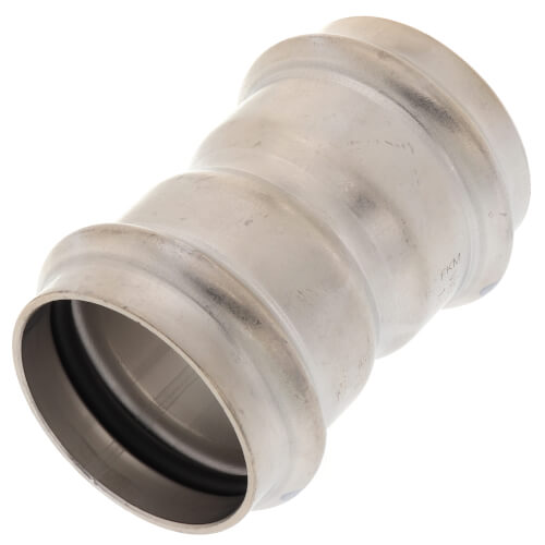 85282 - 1-1/4" ProPress 304 Stainless Coupling w/ FKM Seal - w/ Stop (P x P)